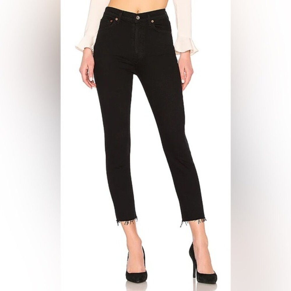 Agolde Nico High Rise Slim Fit Raven Wash Jeans Size 26